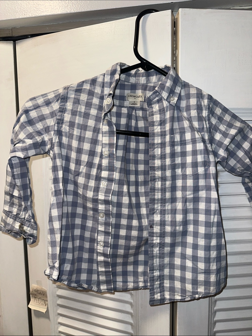 Crewcuts Blue and White Gingham Button-Down Shirt
